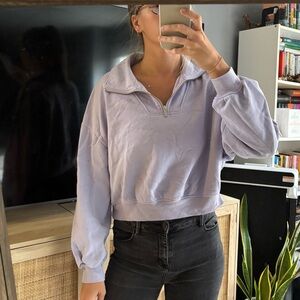 H&M | Size L | Lavender Quarter-Zip Pullover
